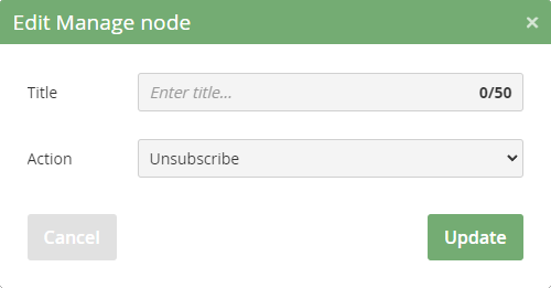 MANAGE —> Unsubscribe