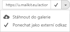 Vložení externí URL