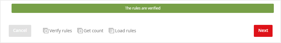 Filter recipients – Verify rules