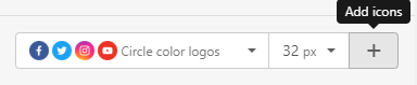 Social – add icons