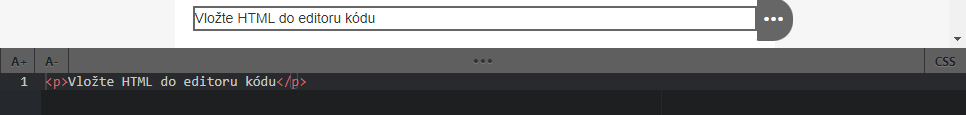 HTML blok – editace