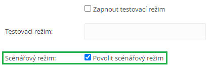 SMS - scénářový režim